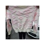 Maglione Chanel CC Peluche Bianco Rosa