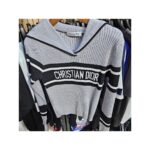 Cardigan Dior Christian Dior Righe Grigio