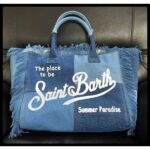 Borsa Saint Barth Vanity Denim Blu