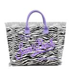 Borsa Saint Barth Vanity Zebra Lilla