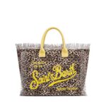 Borsa Saint Barth Vanity Leopardo Giallo