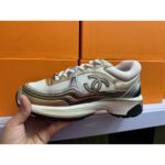 Scarpa Chanel Sneaker CC Oro Beige